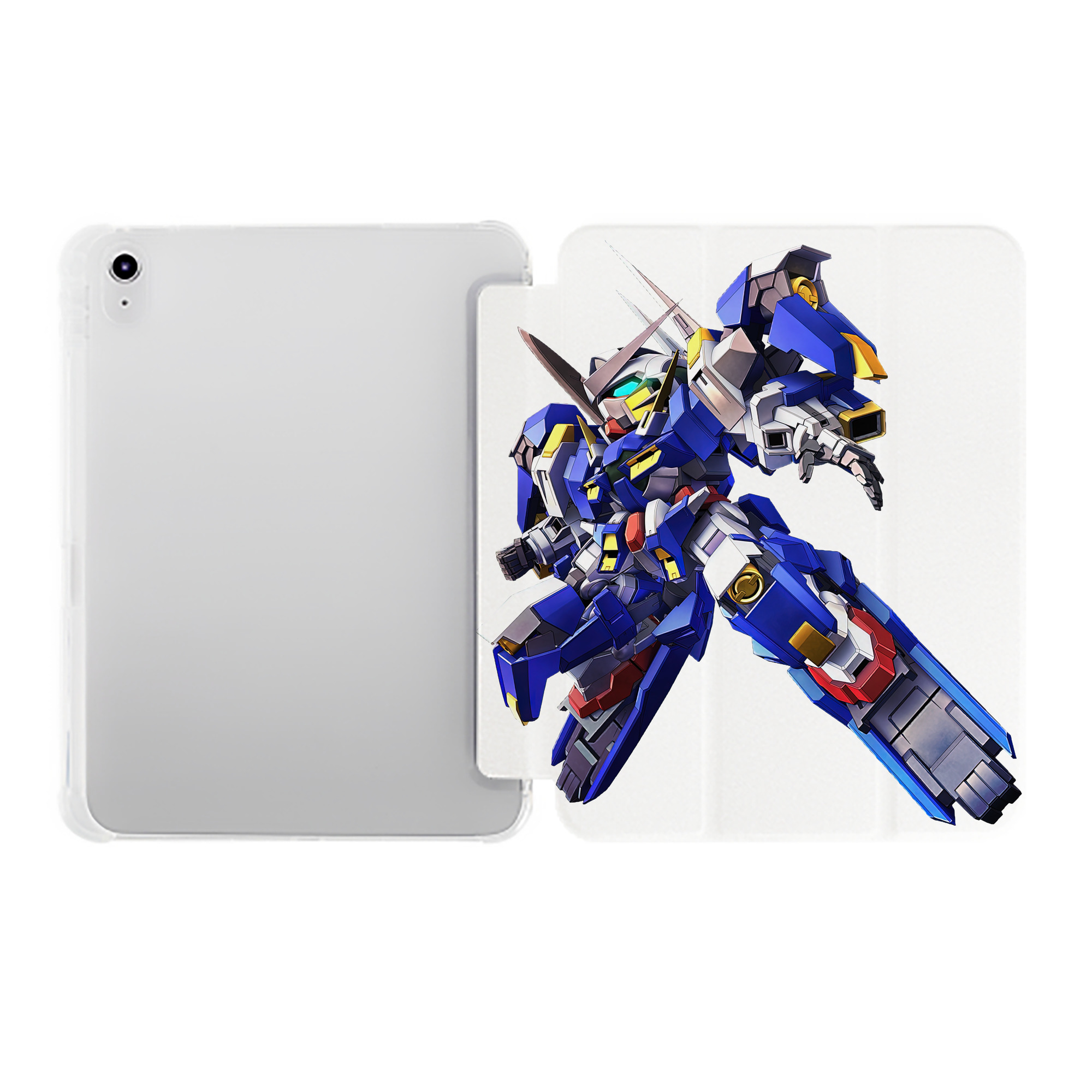（画像用） 機動戦士ガンダム Mobile Suit Gundam IPad ケース ペン収納付き 三つ折りスタンド PUレザー×シリコン 対応機種9.5/10.5/10.9インチ